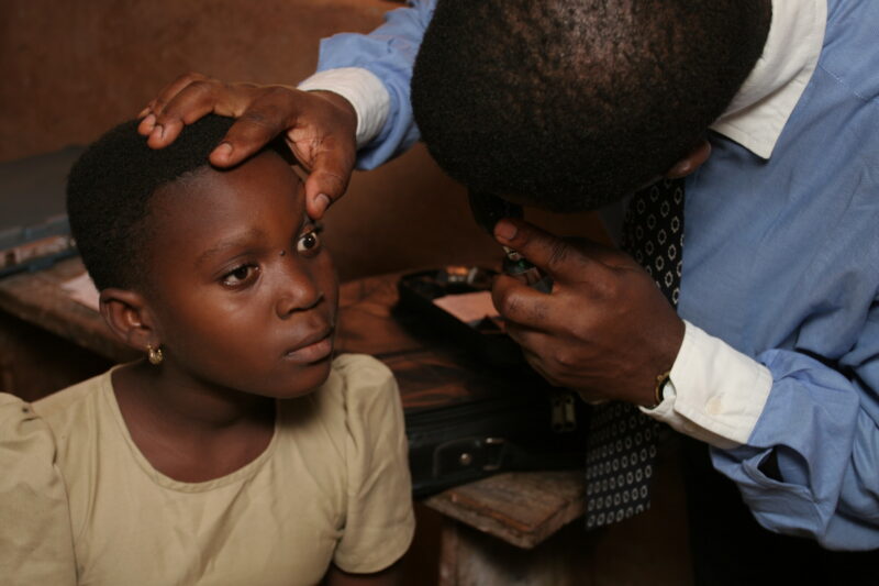 Eye Exams in a Rural village in Togo, Africa — Togo, Africa, West Africa