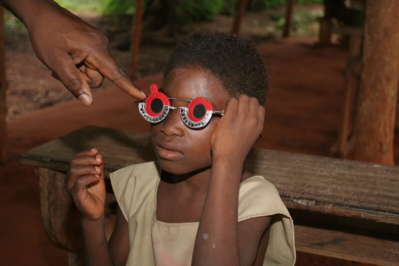Eye Exams in a Rural village in Togo, Africa — Togo, Africa, West Africa
