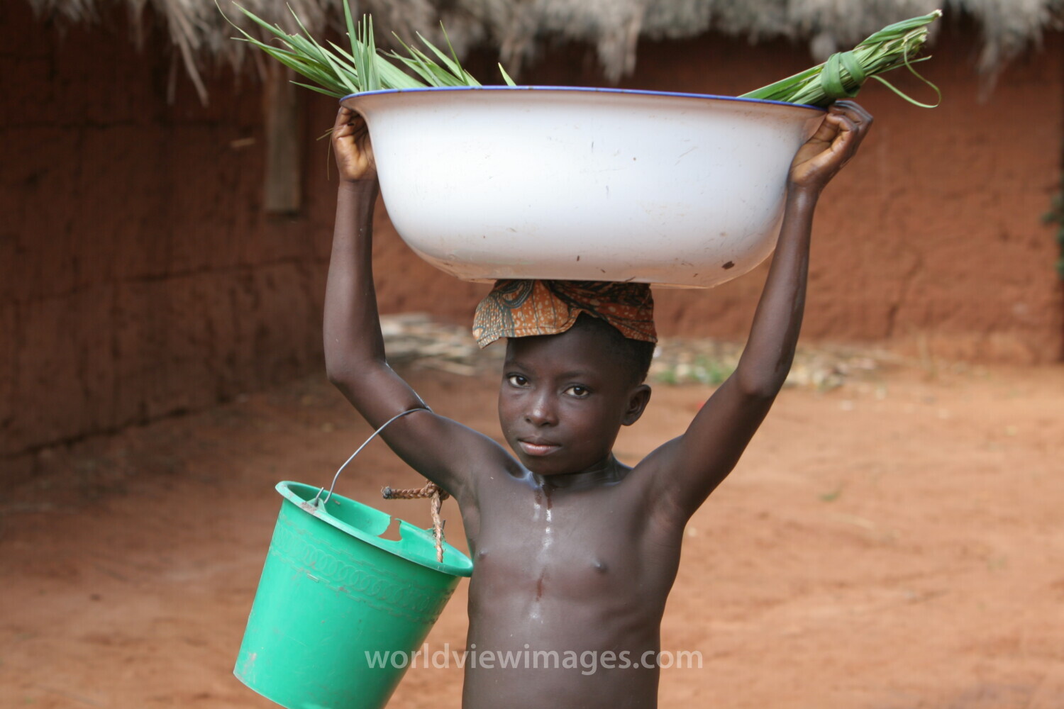 Collecting Water in Togo, Africa