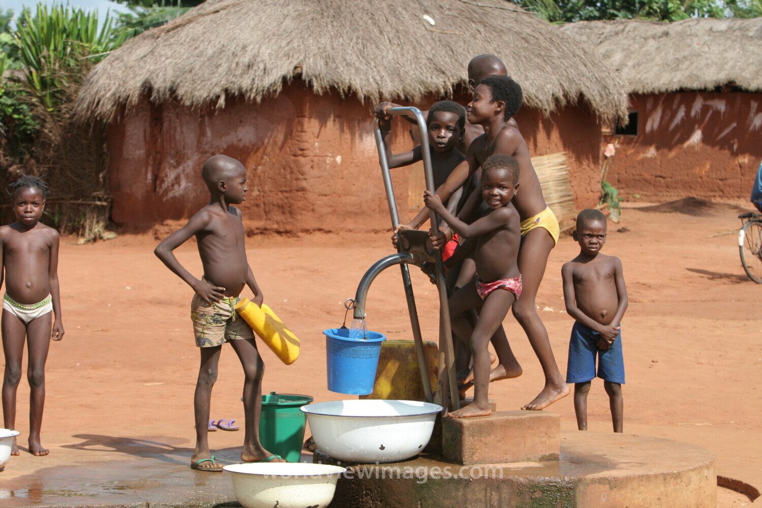 Collecting Water in Togo, Africa