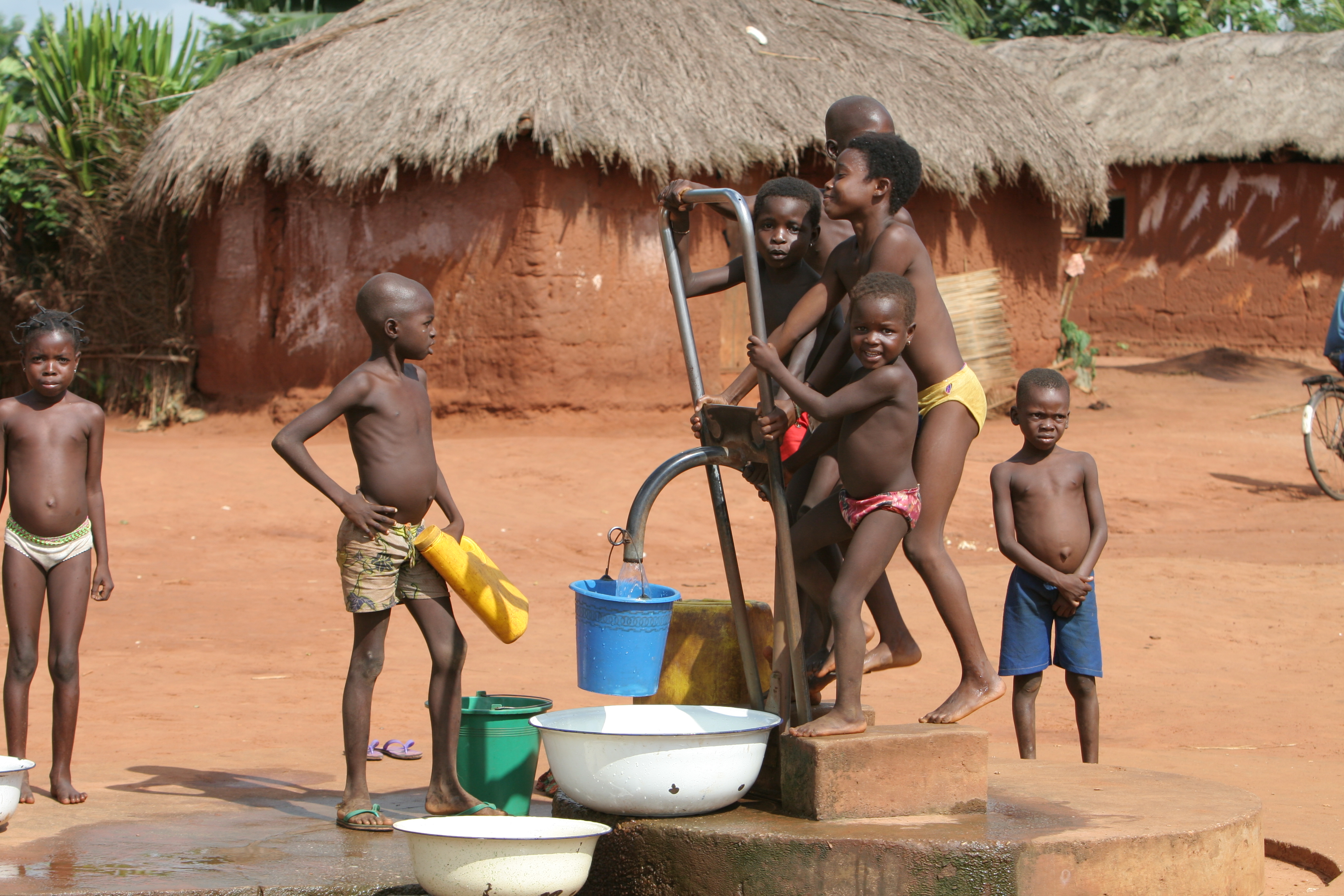 Collecting Water in Togo, Africa