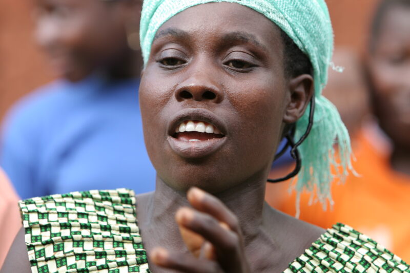 Ladies Sing and Dance in Togo — At a training program, Women sing and dance to show their Joy for learning — Togo, Africa, West Africa, faces, women