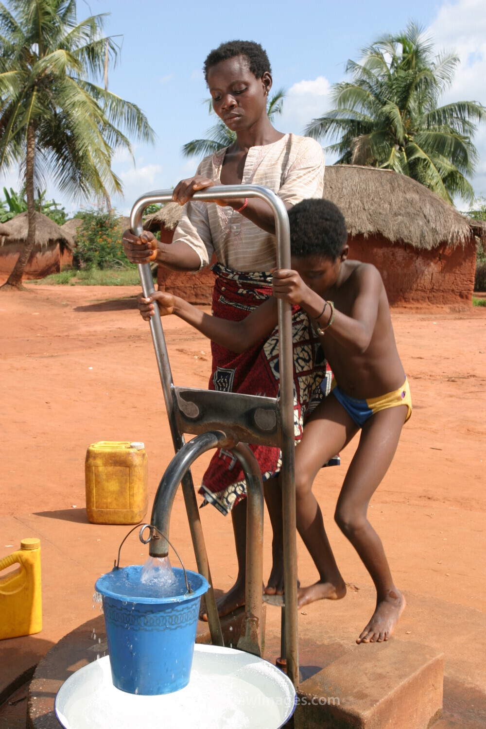 Collecting Water in Togo, Africa