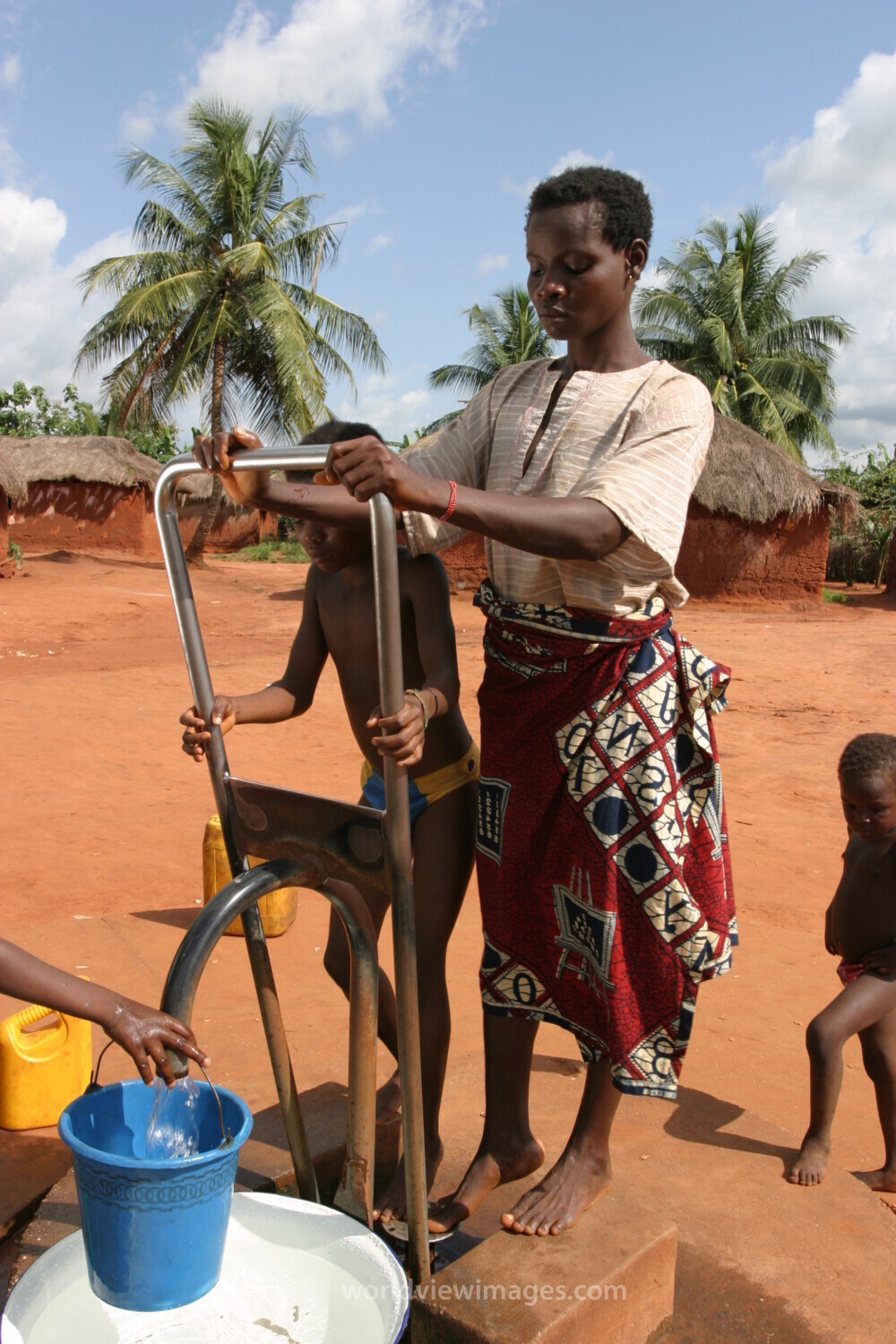 Collecting Water in Togo, Africa