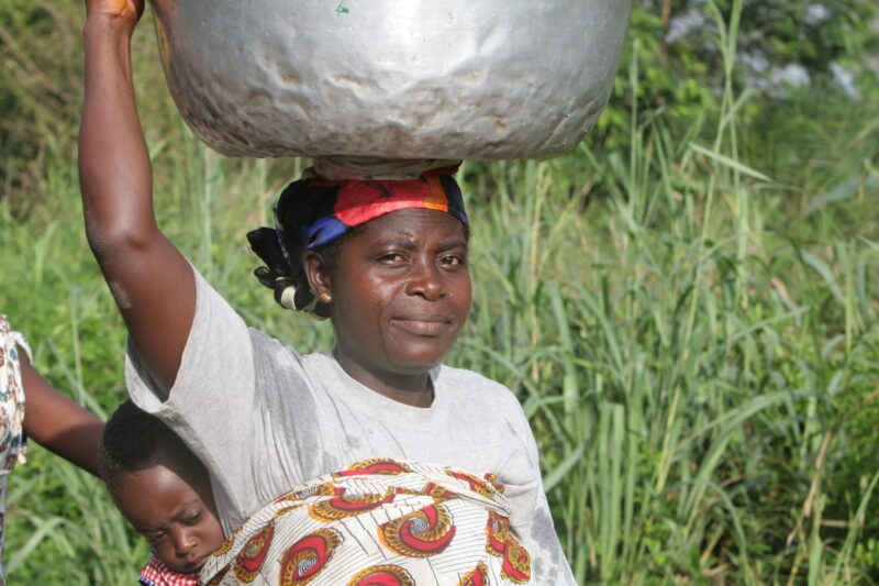 Doing Laundry in the River in Togo — Togo, Africa, West Africa, faces, women