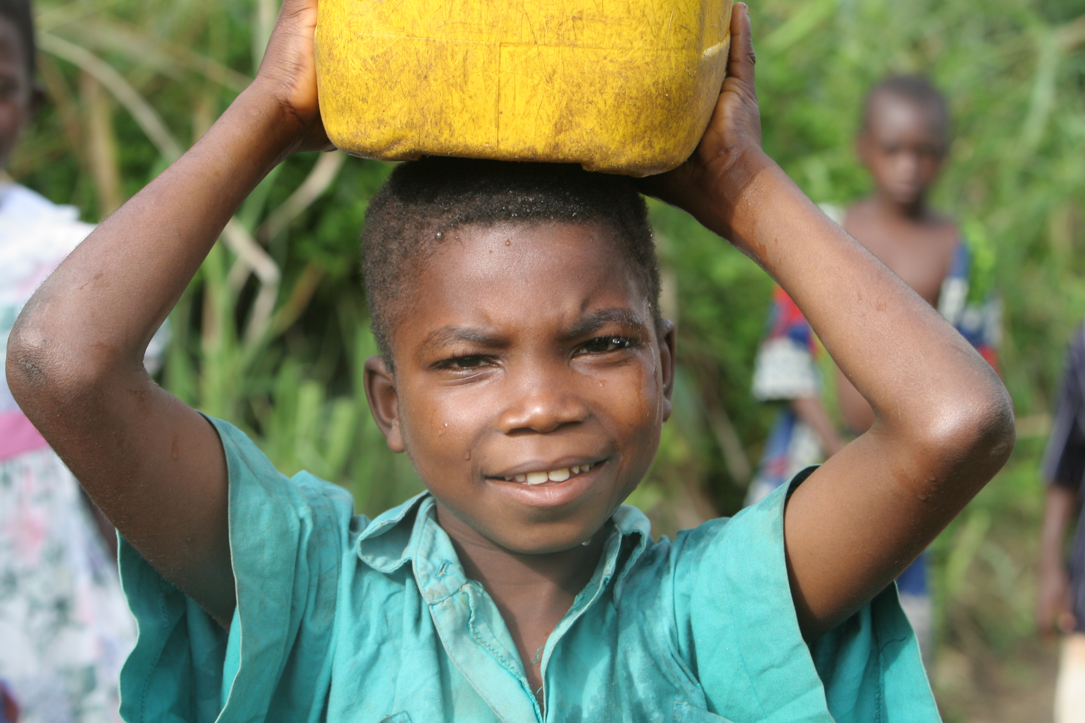 Doing Laundry in the River in Togo