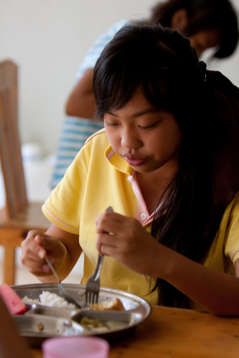 Keeping Girls Safe — Young girls in Thailand vulnerable to exploitation are protected by ADRA in a "Keep Girls Safe" program — Thailand, girls, eating