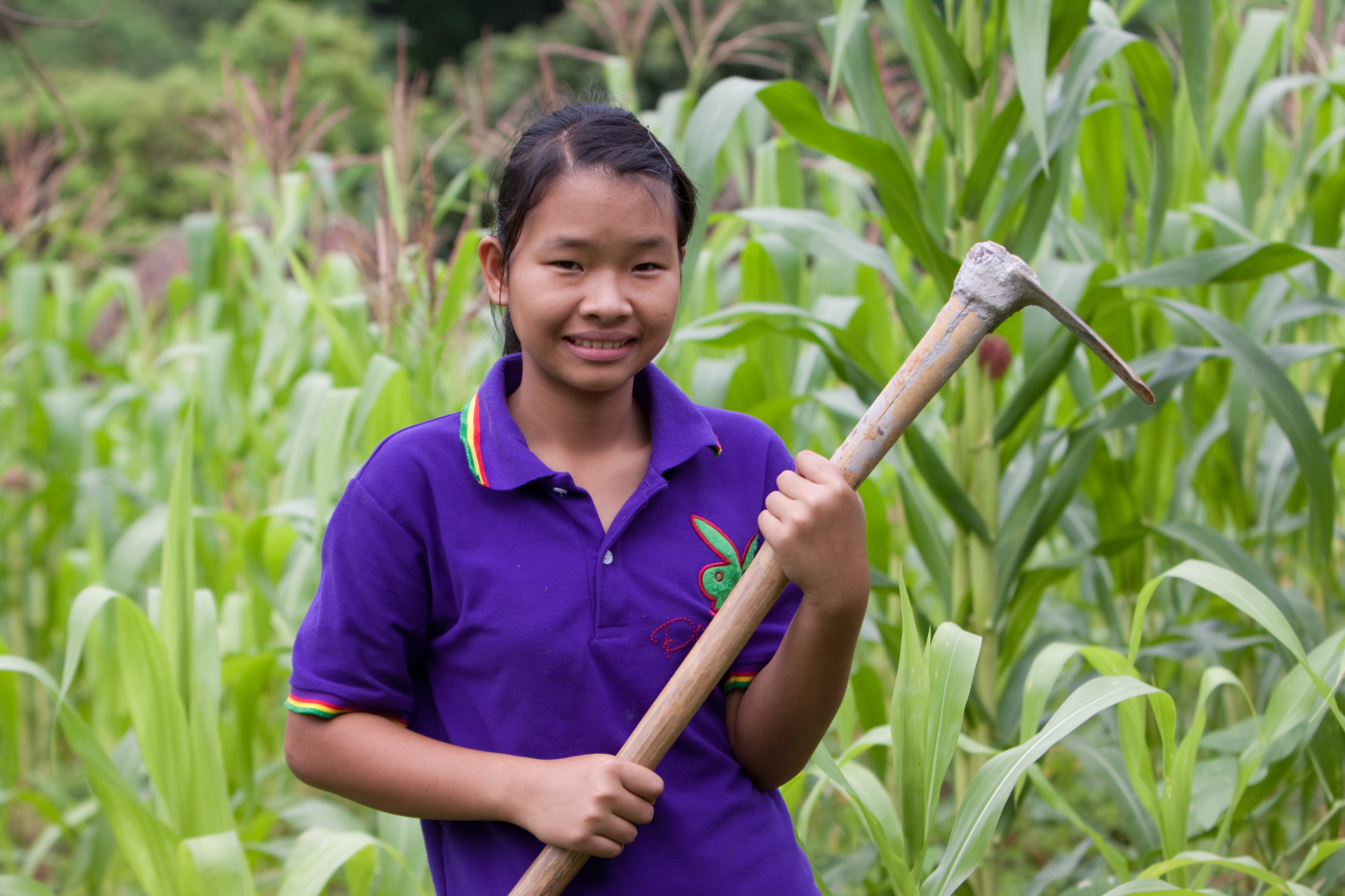 A Girl and her Hoe in Northeren Thailand