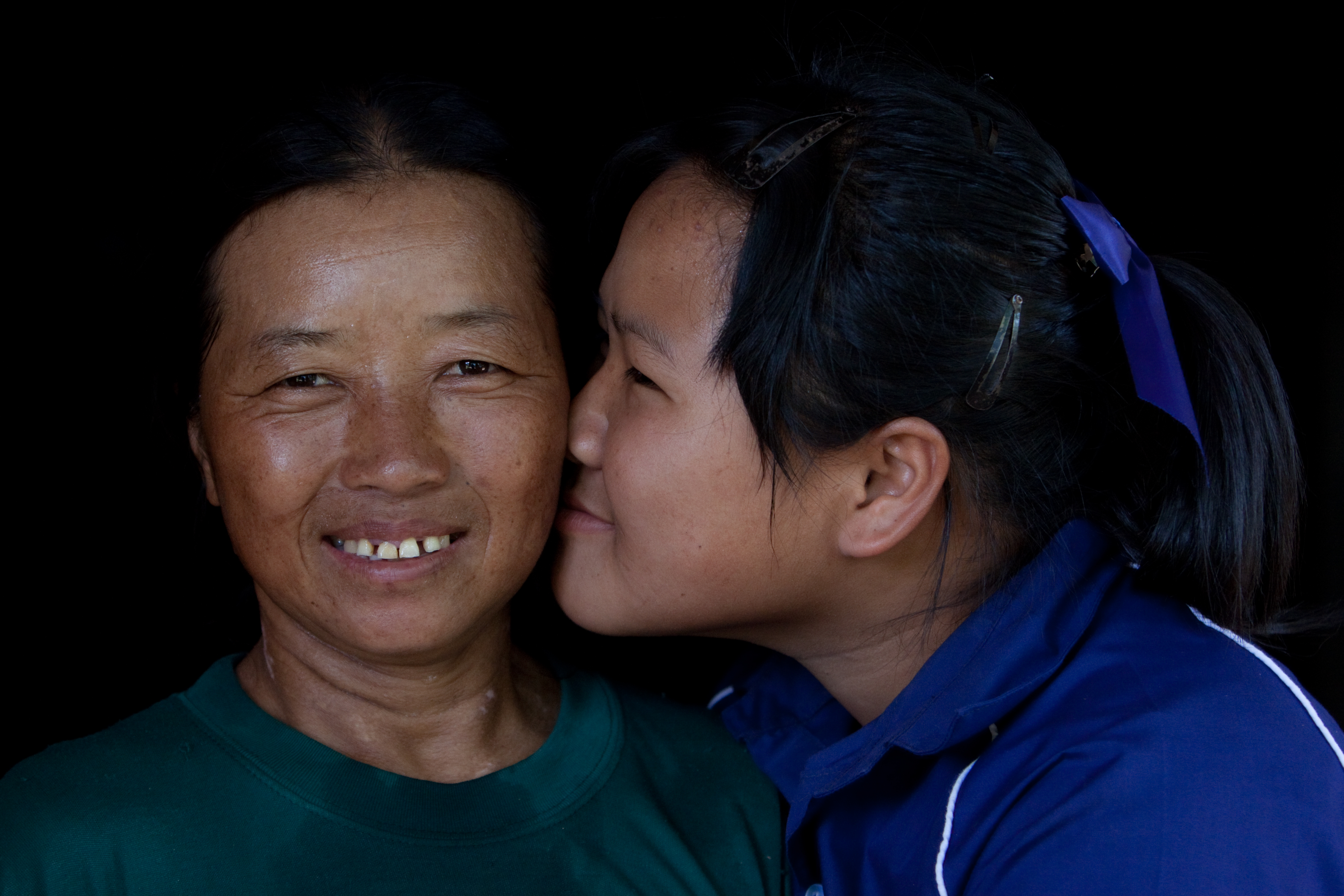 Daughter Kisses Mother