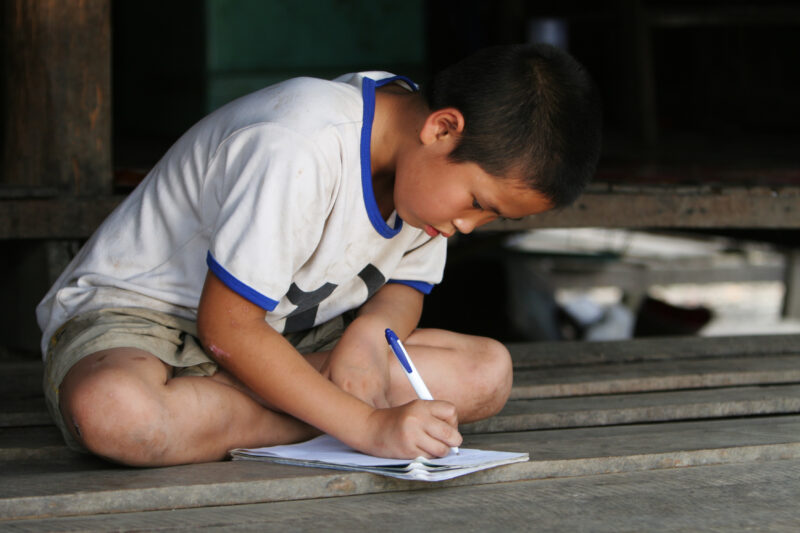 Boy in Thailand — Young Thai boy at home after school — Thailand, child, children, boy student
