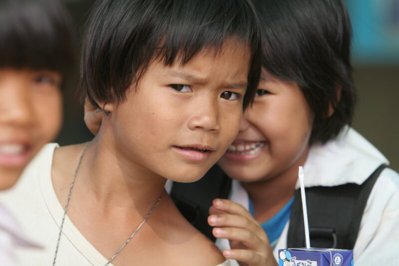 Girl in Thailand — Students at a school in Ruarl Thailand — Thailand, children, students, school