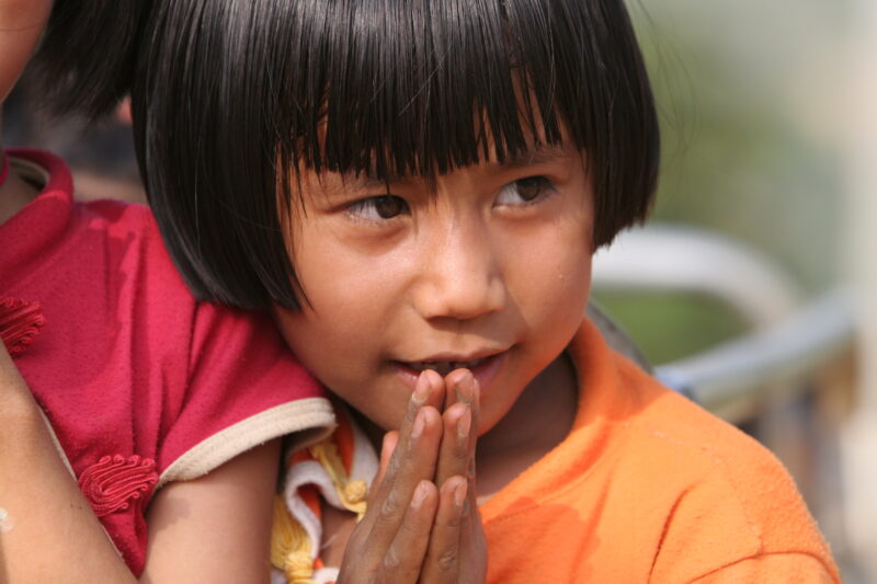 Girl in Thailand — School girls out at recess time at their school in Rural Thailand — Thailand, child, children, girls, smile
