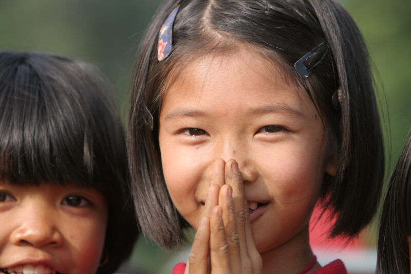 Girl in Thailand — School girls out at recess time at their school in Rural Thailand — Thailand, child, children, girls, smile