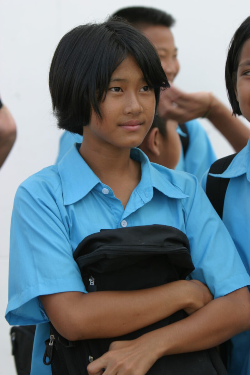 School Girls — Thailand, girls, faces, Phuket, students