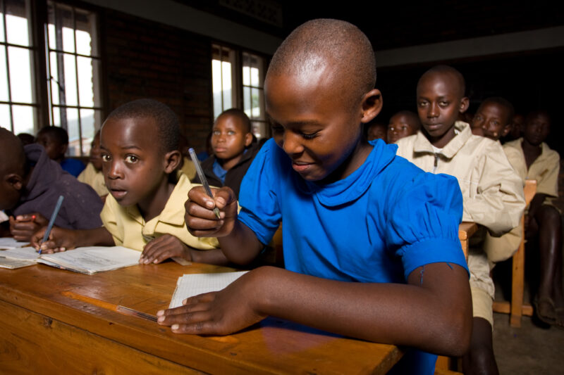 Students Attend School in Rwanda — Students in a School built with funding from ADRA and the Canadian Government — Africa, Rwanda