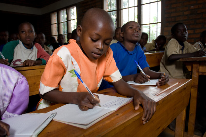 Students Attend School in Rwanda — Students in a School built with funding from ADRA and the Canadian Government — Africa, Rwanda