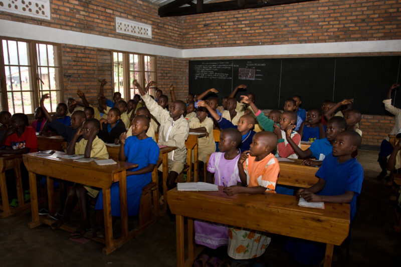 Students Attend School in Rwanda — Students in a School built with funding from ADRA and the Canadian Government — Africa, Rwanda