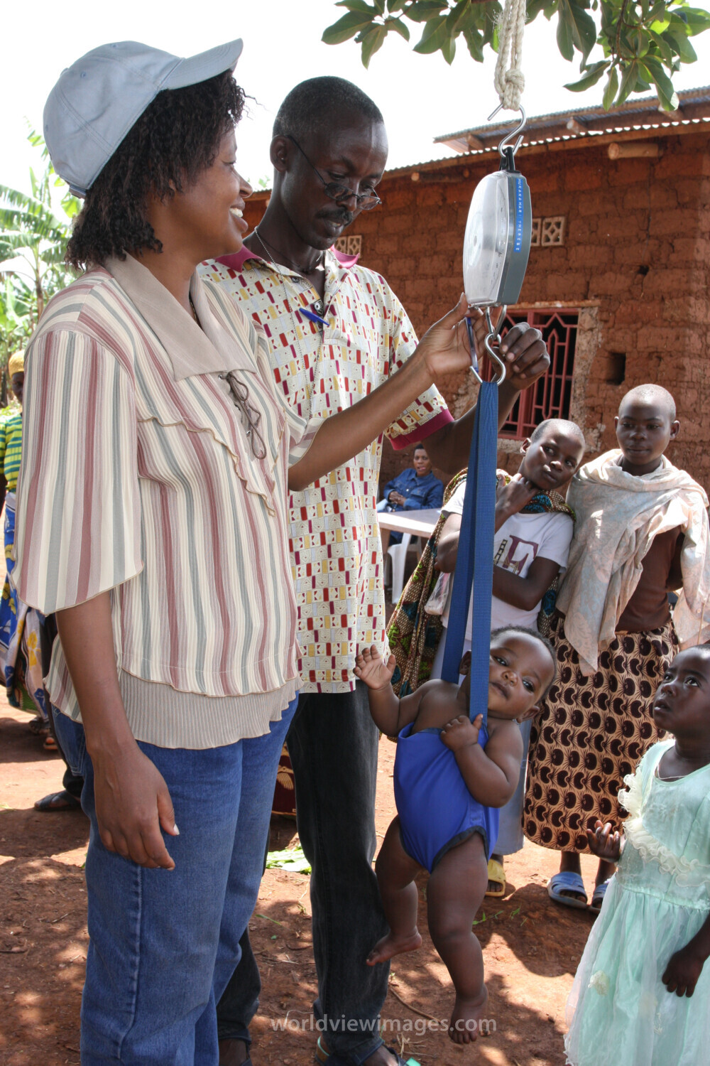 Weighing Baby in Rwanda