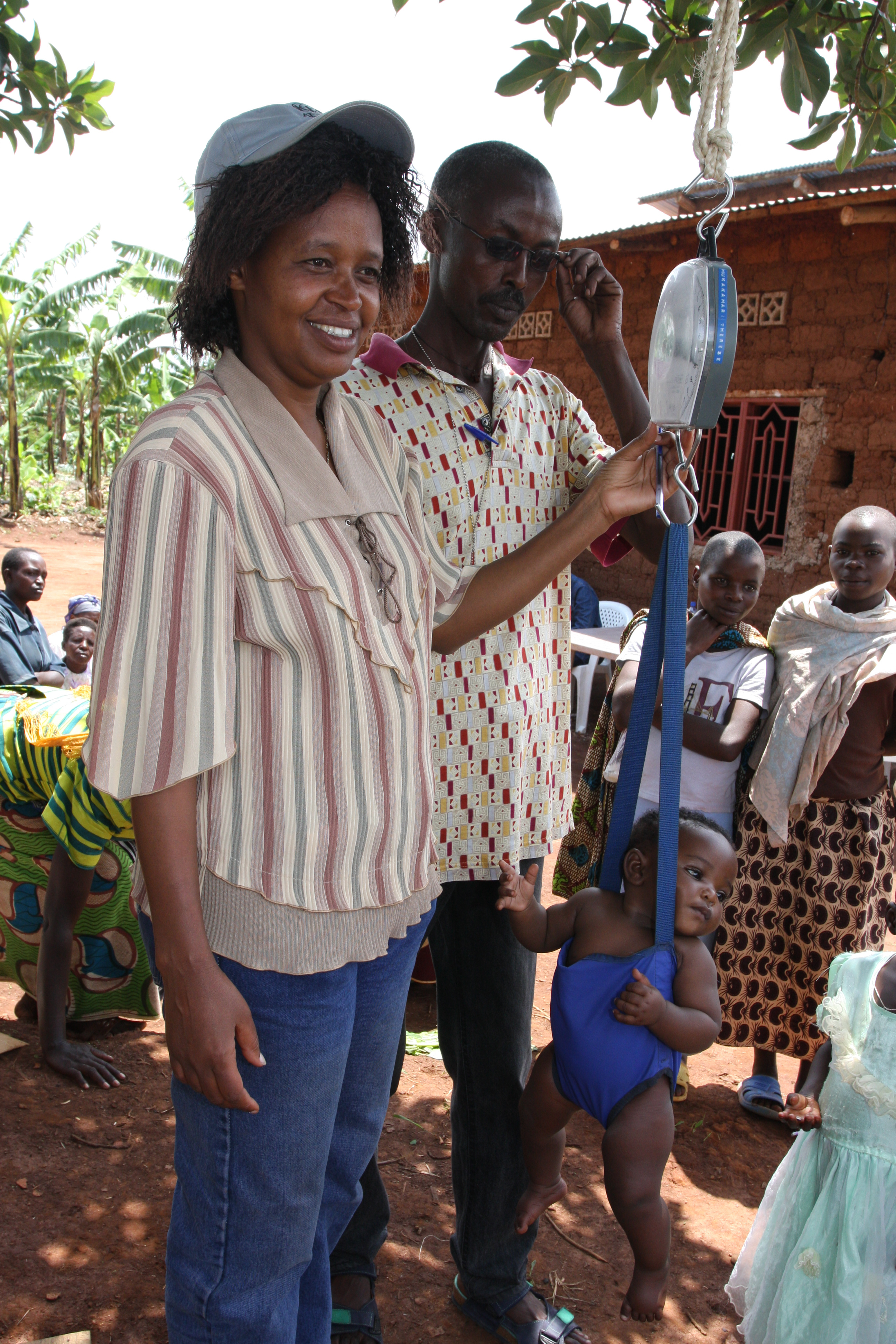 Weighing Baby in Rwanda