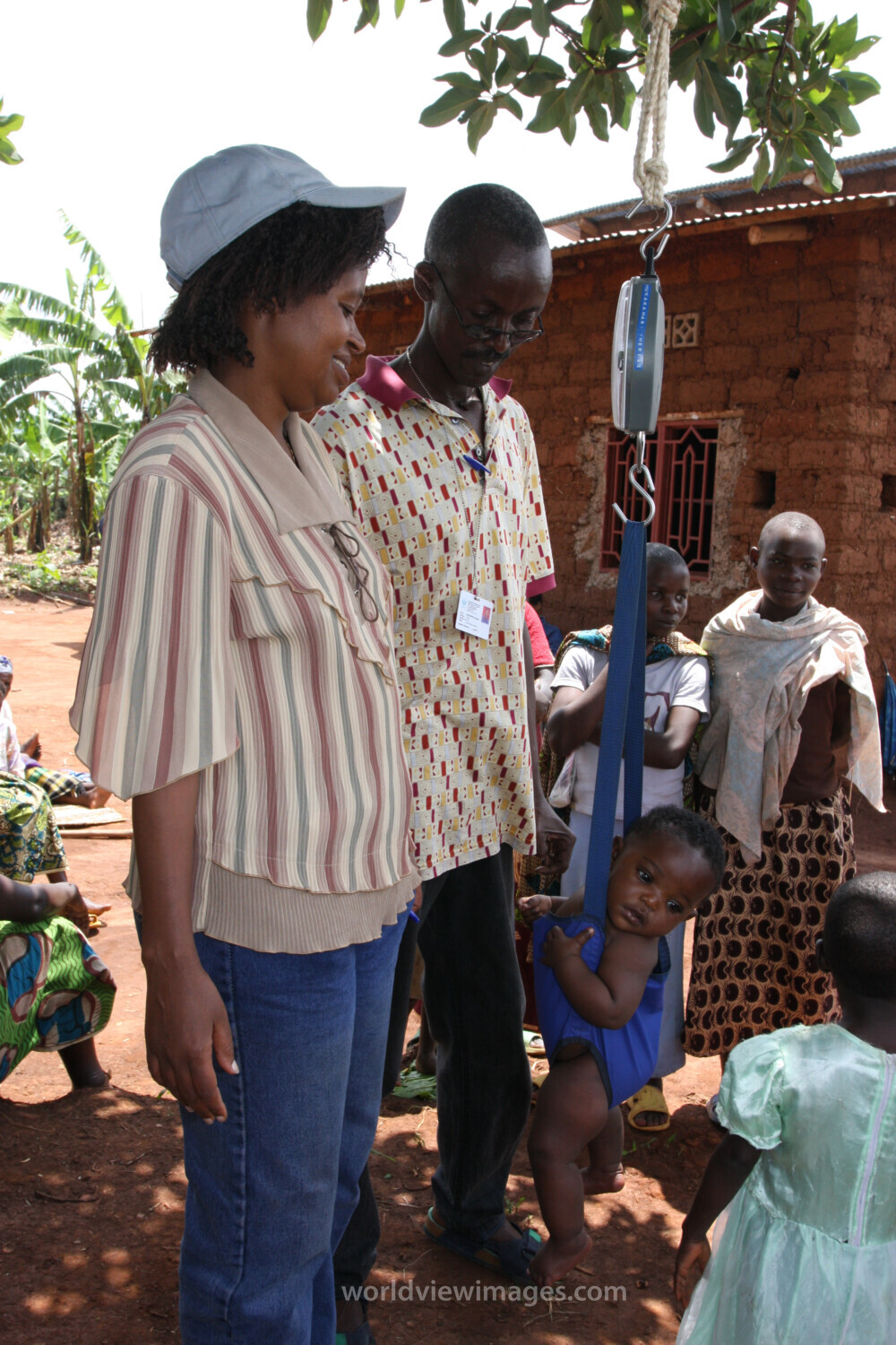Weighing Baby in Rwanda