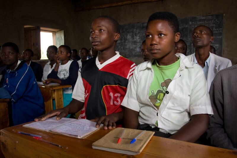 Students Attend School in Rwanda — Students in a School built with funding from ADRA and the Canadian Government — Africa, Rwanda