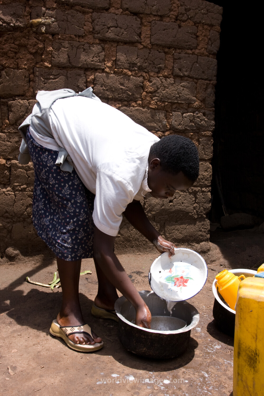 Washing Dishes in Rwanda