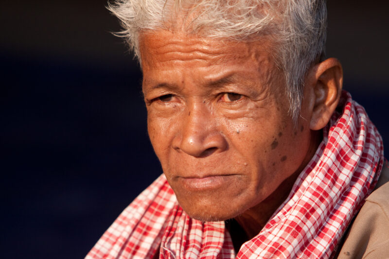 Elder Man in Cambodia — Stock Images of elderly people of the country of Cambodia — Cambodia, poverty, people, faces, elders