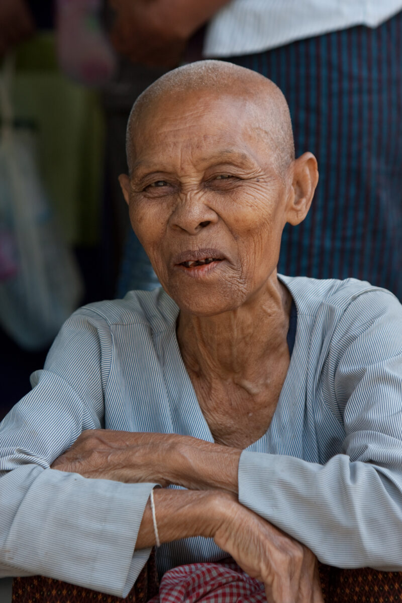 Elderly Woman in Cambodia — Stock Images of elderly people of the country of Cambodia — Cambodia, poverty, people, faces, elders