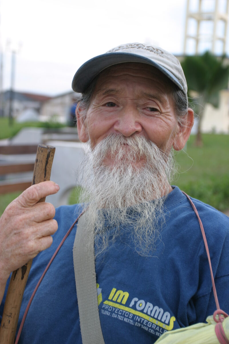 Elder Man in Peru — Elderly Shipibo Indian man — Peru, Poverty, Shipibo Indians, Ucayali River, Development