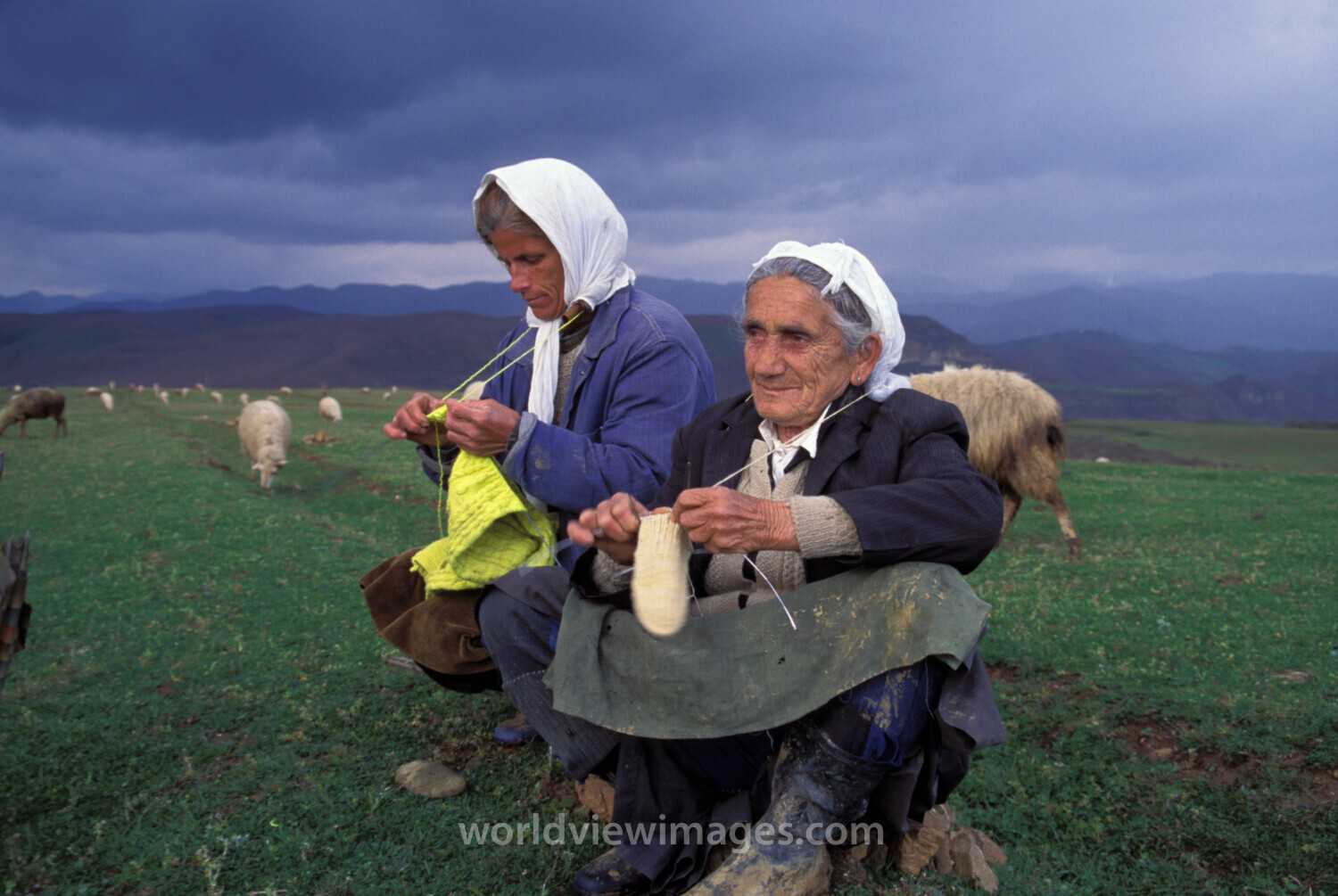 Elder woman in Albania