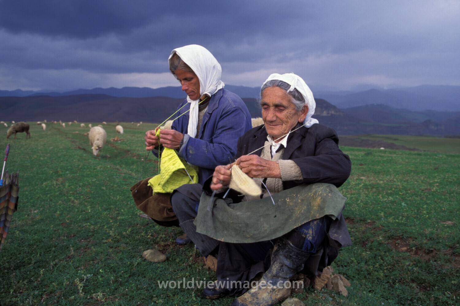 Elder woman in Albania