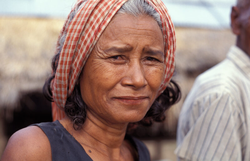 Elderly Woman in Cambodia — Stock Images of elderly people of the country of Cambodia — Cambodia, poverty, people, faces, elders
