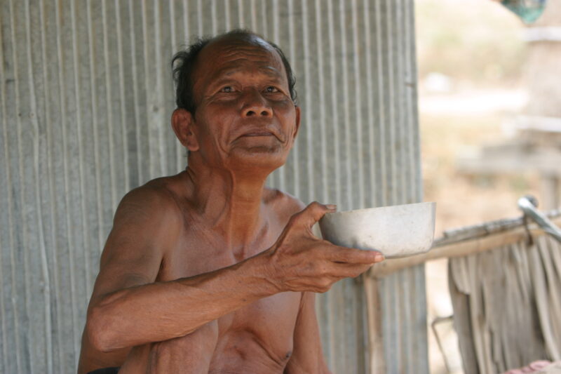 Man in Cambodia — Stock Images of elderly people of the country of Cambodia — Cambodia, poverty, people, faces, elders