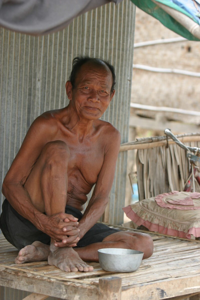 Man in Cambodia — Stock Images of elderly people of the country of Cambodia — Cambodia, poverty, people, faces, elders