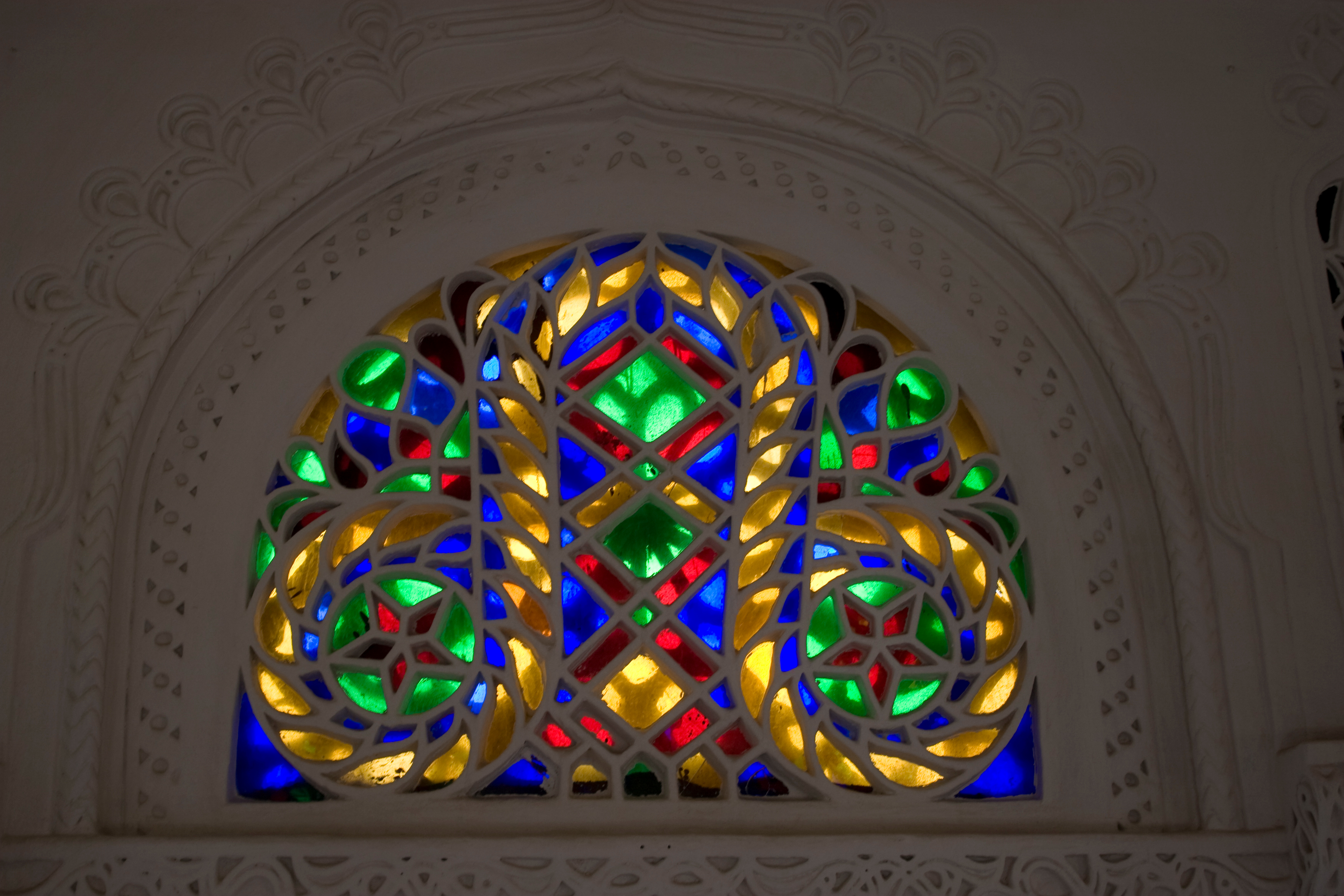 Inside a typical house in Old Sana, Yemen