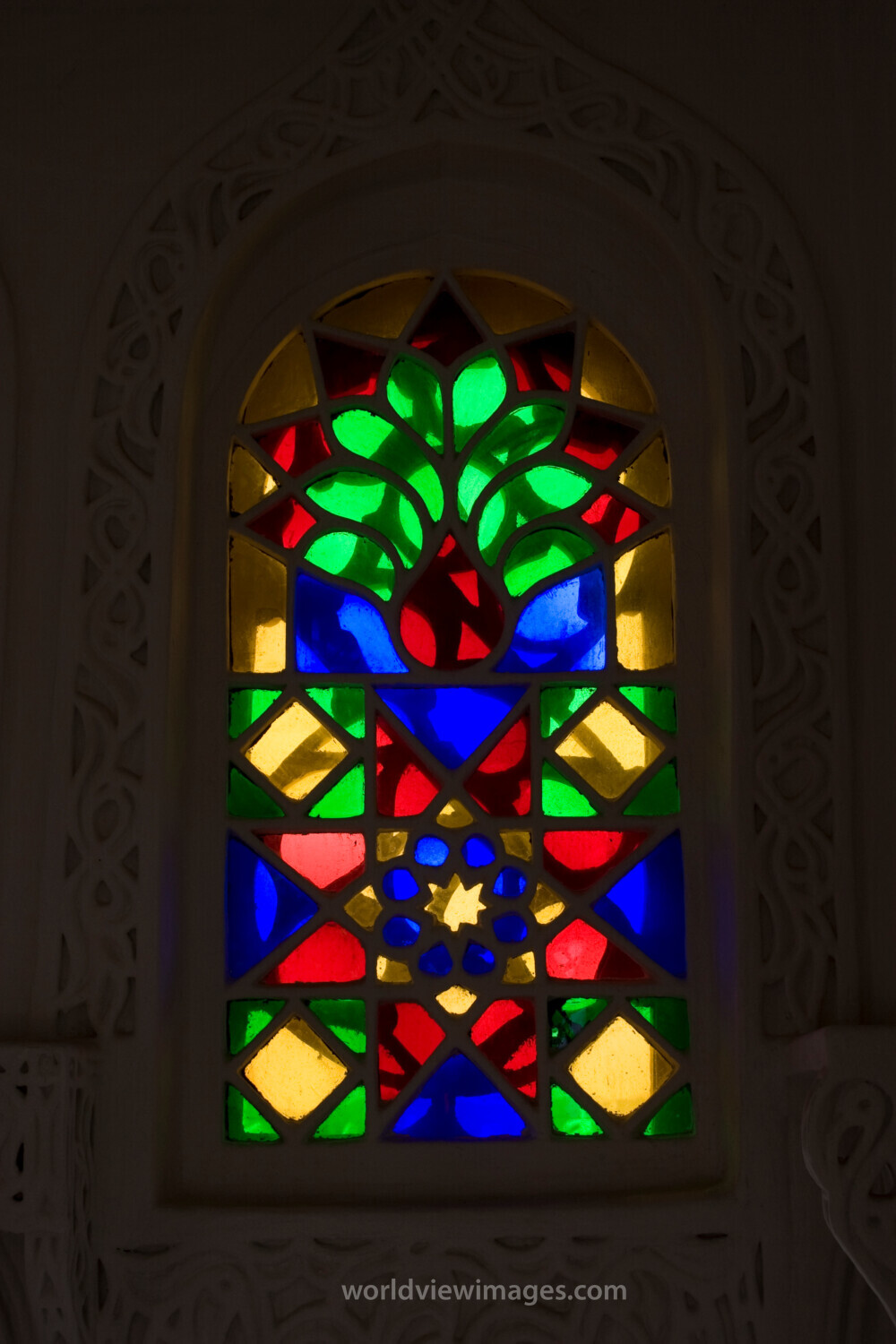 Inside a typical house in Old Sana, Yemen