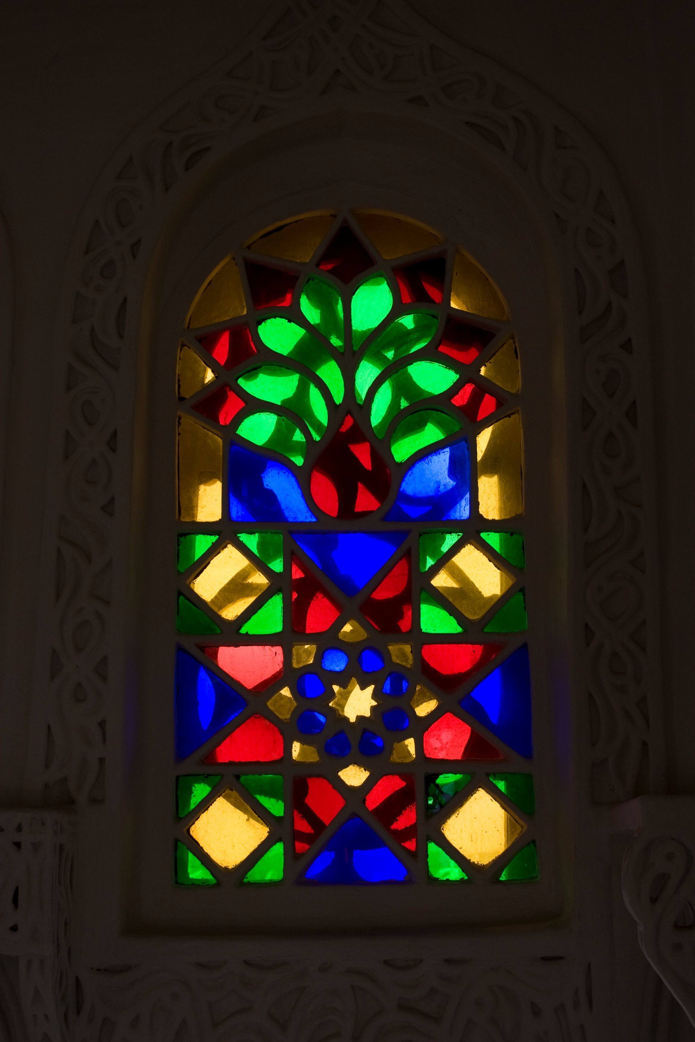 Inside a typical house in Old Sana, Yemen