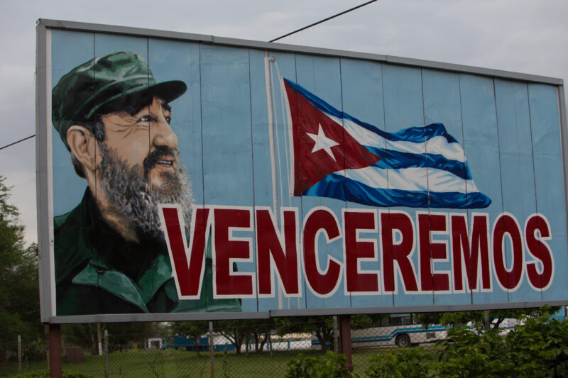 Venceremos Sign — Typical sign seen throughout Cuba, Venceremos means "We shall overcome", a slogan often associated with social and political movements, par...