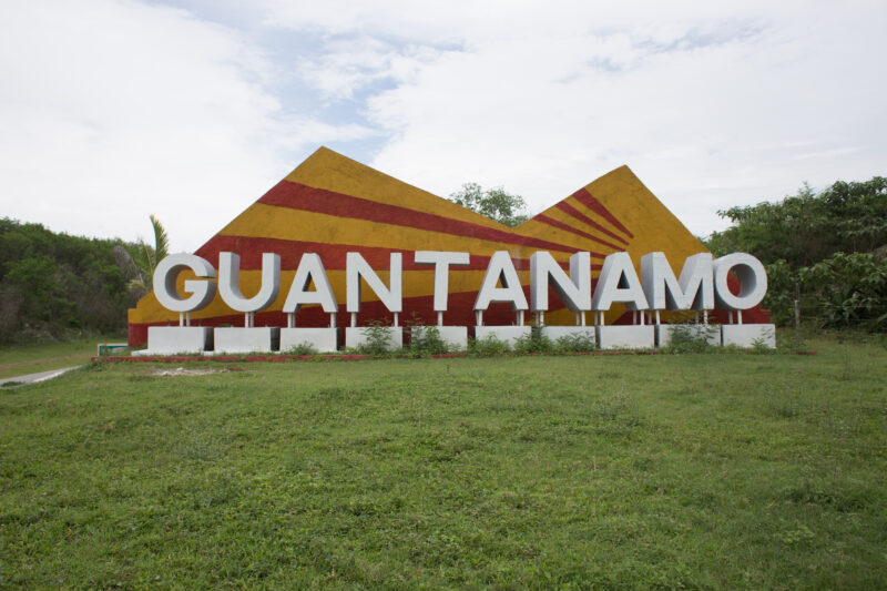 Guantanamo Bay — Entrance sign to notorious Guantanamo region of Cuba — Cuba