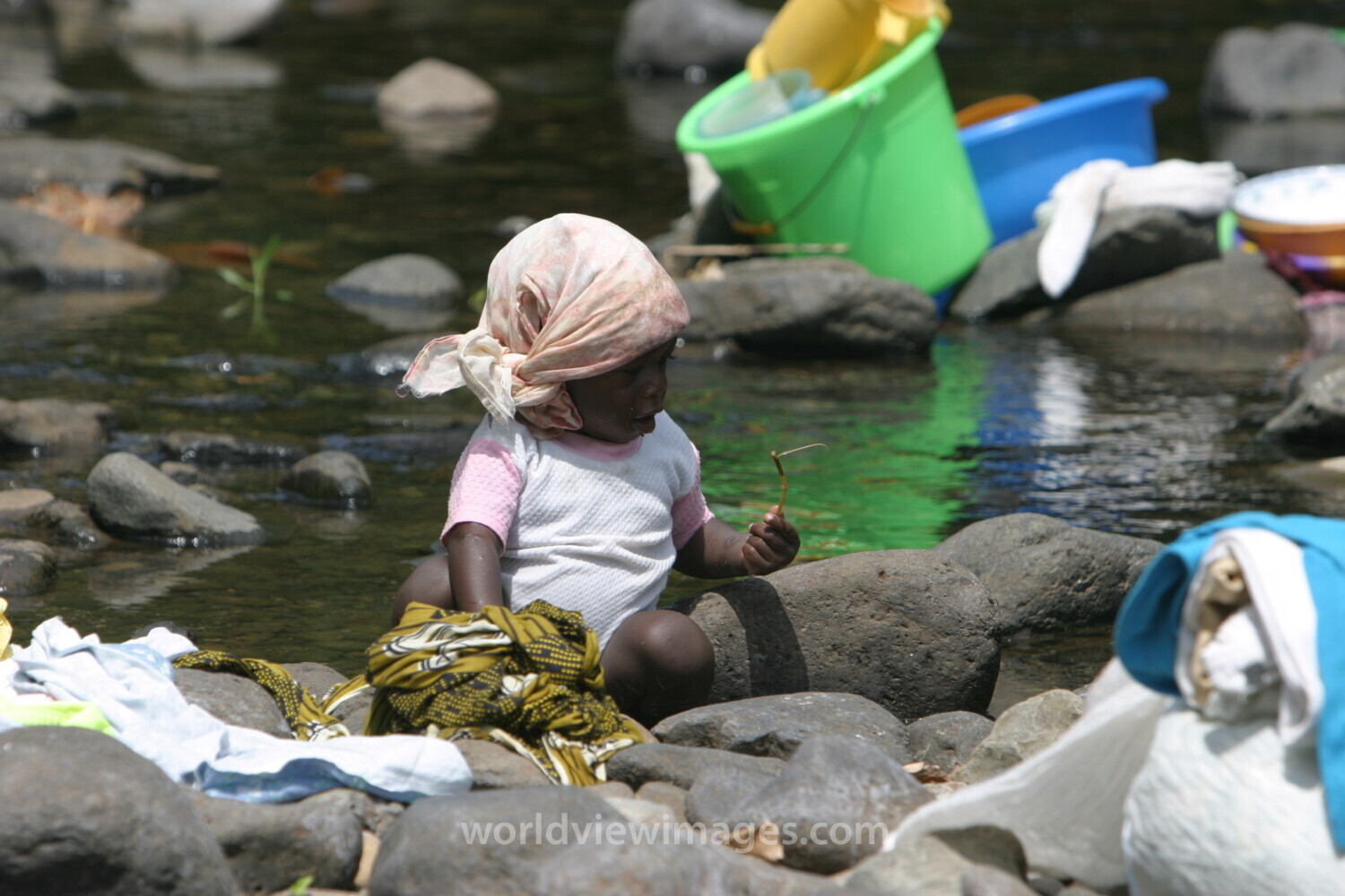 Wash Day in Sao Tome