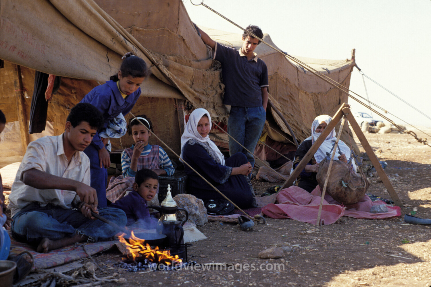 Young man Makes Coffee