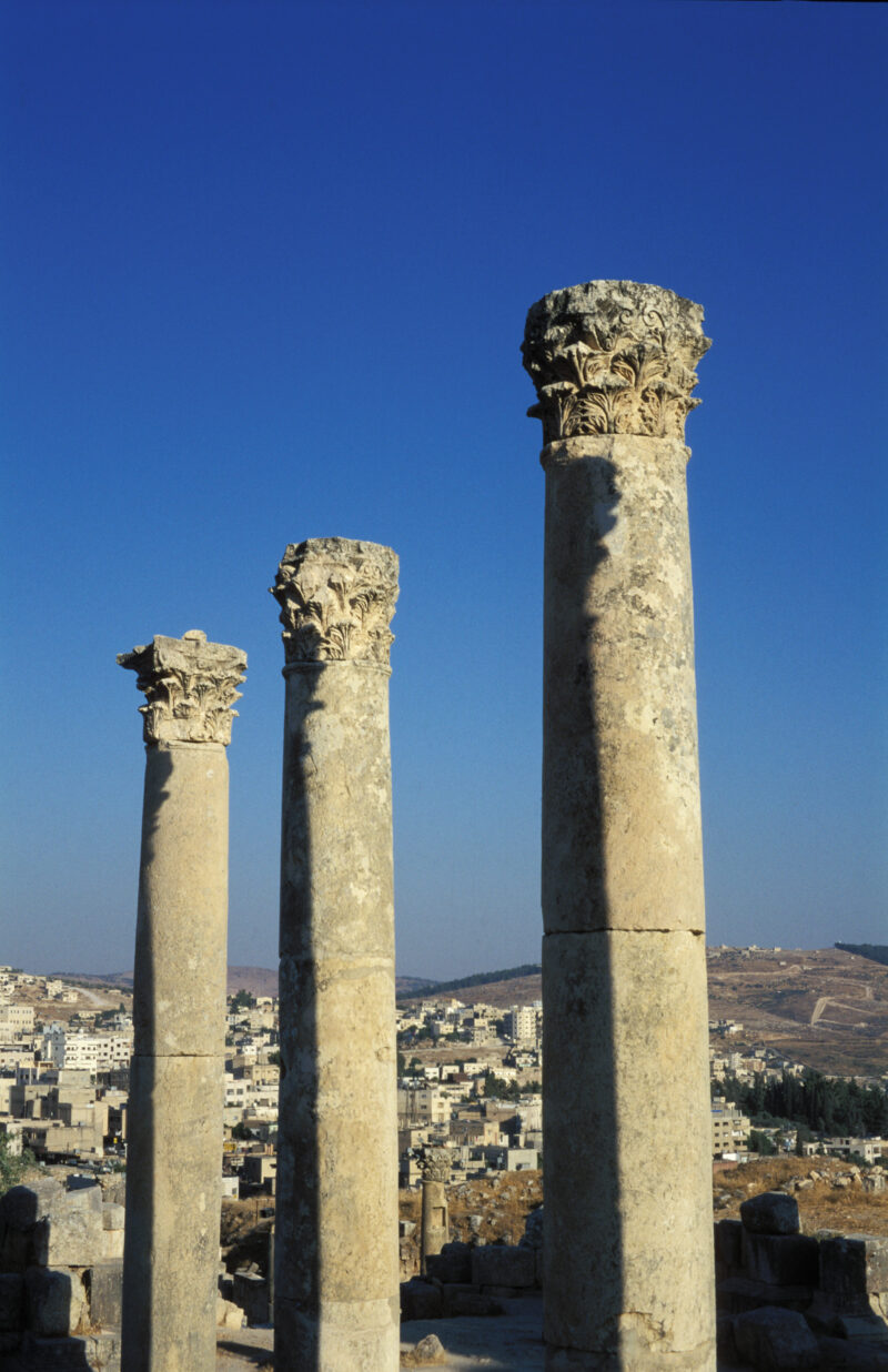 Jerash — Jordan, Archaeology, Jerash, pillar, Pillars