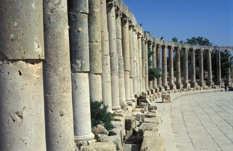 Jerash — Jordan, Archaeology, Jerash, pillar, Pillars