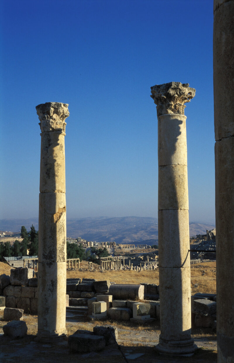 Jerash — Jordan, Archaeology, Jerash, pillar, Pillars