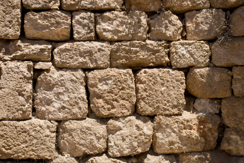 Stone Wall — Archaeology, Jordan, shaped, stone, wall