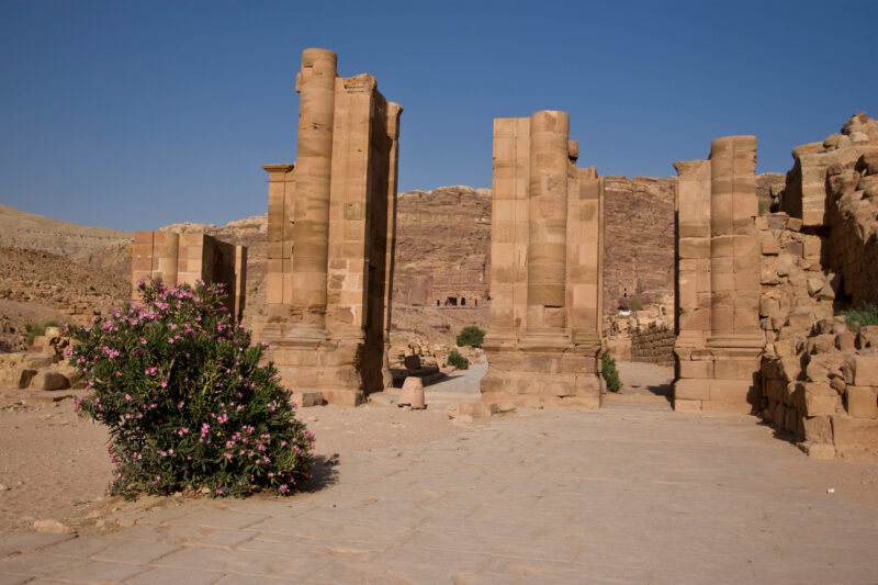Petra in Jordan — Remnants of a Roman road, still intact after two thousand years, in Petra, Jordan — Archaeology, Jordan, Petra, Roman, Ruins