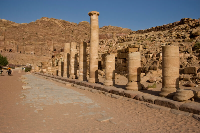 Petra in Jordan — Remnants of a Roman road, still intact after two thousand years, in Petra, Jordan — Archaeology, Jordan, Petra, Roman, Ruins
