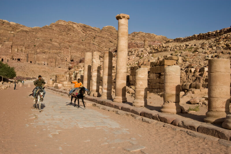 Petra in Jordan — Remnants of a Roman road, still intact after two thousand years, in Petra, Jordan — Archaeology, Jordan, Petra, Roman, Ruins