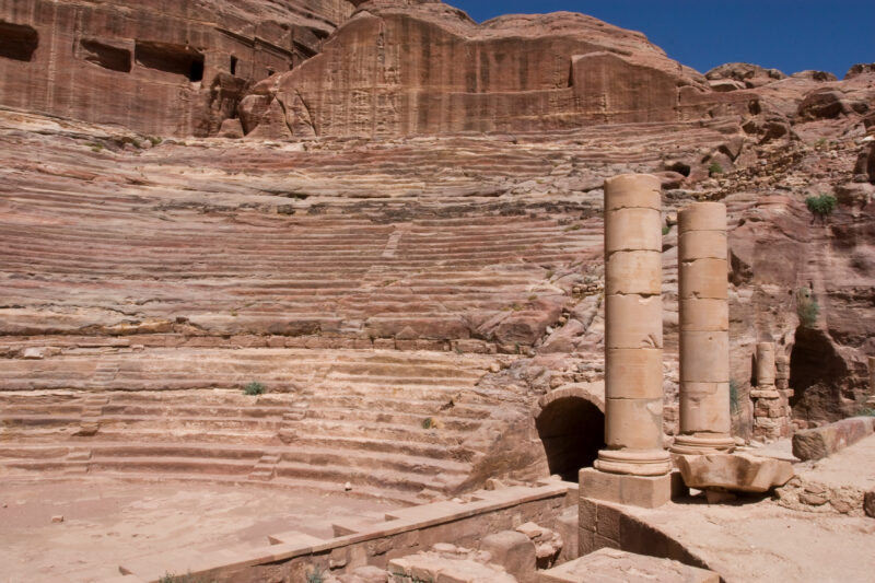Petra in Jordan — Ruins of the Amphitheater in Petra — Archaeology, Jordan, Petra, amphitheater