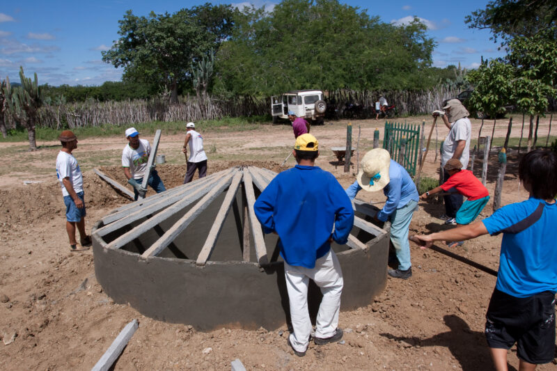 Building a Water Tank — People living in a poor desert community in rural Brazil get new water systems for their homes and schools, thanks to a volunteer gro...